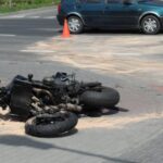 crashed motorcycle