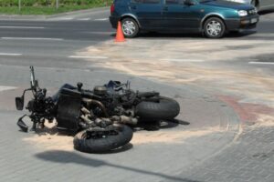 crashed motorcycle
