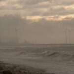 stormy weather at the beach