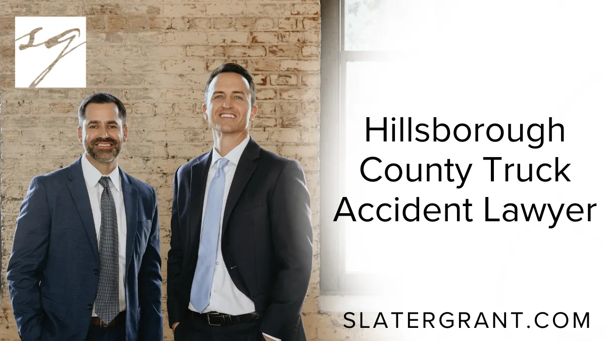 At Slater | Grant, we know the devastating impact a truck accident can have on your life. The massive size and weight of commercial trucks mean that any collision often results in catastrophic injuries, permanent disability, or wrongful death. When tragedy strikes, you need a dedicated Hillsborough County truck accident lawyer who is prepared to take on trucking companies and their insurance carriers to secure the compensation you deserve.