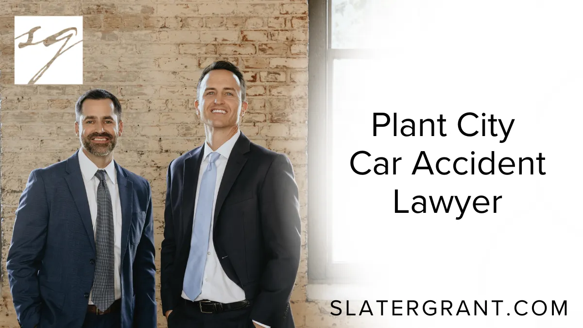 When you or a loved one has been injured in a car accident, time is critical and legal experience matters. At Slater | Grant, a Plant City car accident lawyer is dedicated to protecting your rights, holding negligent drivers accountable, and securing the full compensation you deserve. With years of successful litigation and negotiation experience, we bring relentless commitment to every case we handle in Plant City, Florida.