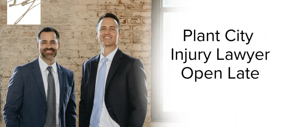 When you or a loved one suffers a serious accident, time is not on your side. Injuries don’t wait for business hours—and neither should your legal representation. That’s why Slater | Grant, your trusted Plant City injury lawyer open late, is committed to being available when you need us most.