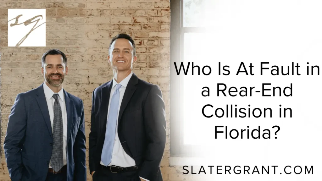 Rear-end car accidents in Florida are among the most common types of motor vehicle crashes. They often occur in seconds—when one driver is momentarily distracted, or traffic conditions change suddenly. In these situations, the law in Florida generally places fault on the rear driver. However, there are exceptions and nuances to consider. At Slater | Grant, we help clients across Tampa, Wesley Chapel, and throughout Florida navigate the legal complexities of rear-end accidents and fight for the compensation they deserve.