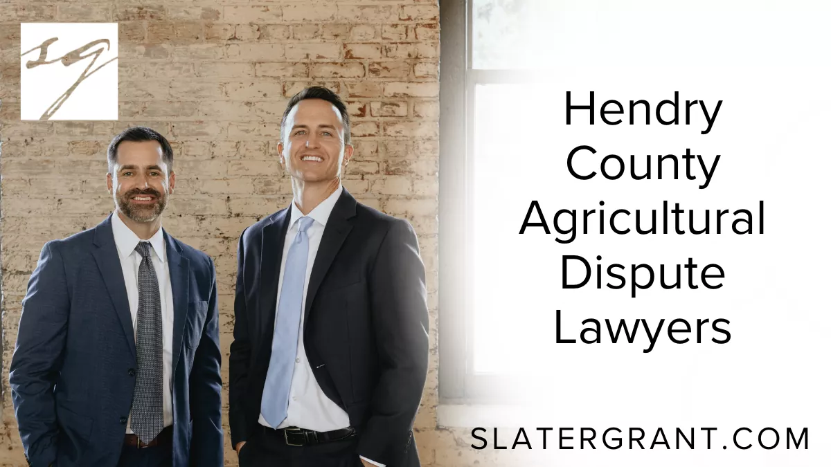 Agricultural disputes in Hendry County are becoming increasingly complex. At Slater | Grant, our seasoned Hendry County agricultural dispute lawyers navigate the intricate legal challenges that landowners, farmers, agribusinesses, and tenants face when disputes arise. From land use conflicts and breach of contract claims to crop damage litigation and water rights disputes, we provide aggressive legal representation designed to protect your land, your livelihood, and your legal rights.