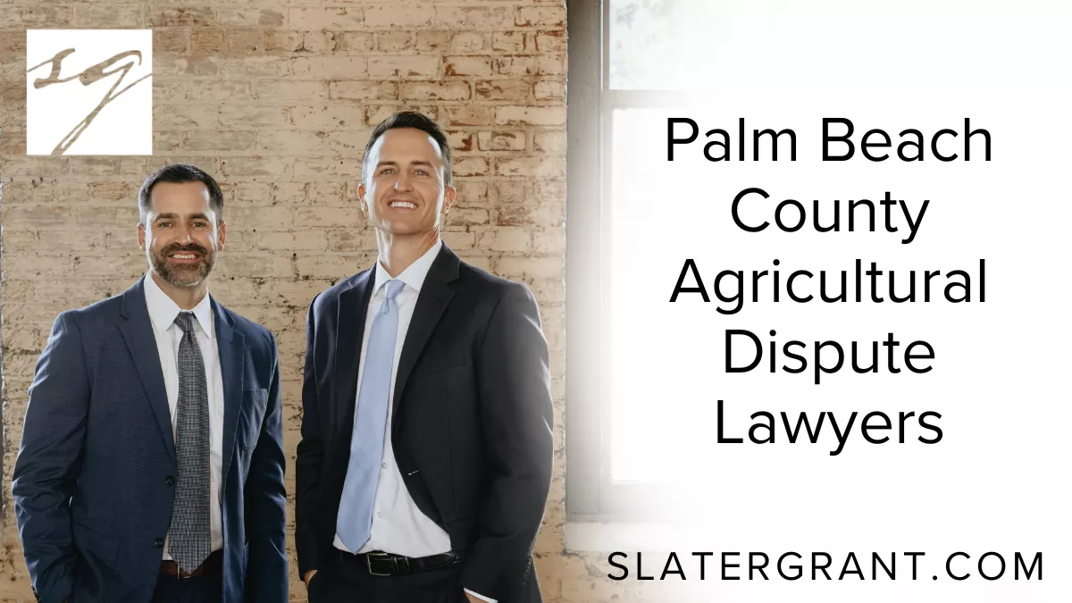 At Slater | Grant, we represent farmers, landowners, and agribusinesses throughout South Florida in complex legal disputes involving agriculture. Our team of Palm Beach County agricultural dispute lawyers knows the vital role that agriculture plays in the local economy, and we’re committed to defending your rights, preserving your land, and protecting your livelihood when legal conflicts arise.