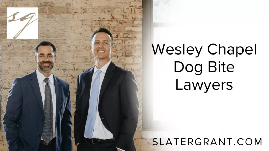 If you or your loved one has suffered a dog bite injury in Wesley Chapel, you are not alone—and you have legal rights. At Slater | Grant, our dedicated team of Wesley Chapel dog bite lawyers fights to secure justice for dog bite victims. Dog attacks can lead to serious injuries, permanent disfigurement, emotional trauma, and overwhelming medical bills. Our experienced attorneys are here to guide you through every step of the legal process, aggressively pursuing the compensation you deserve.