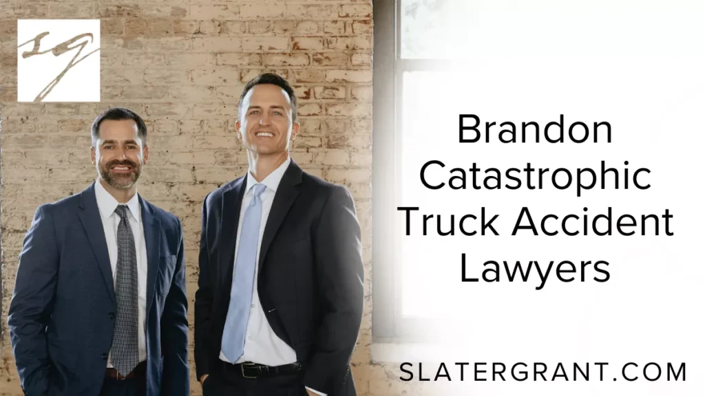 When it comes to serious truck accidents, having the right legal support can make all the difference in protecting your rights and securing fair compensation. The Brandon catastrophic truck accident lawyers at Slater | Grant are dedicated to providing expert legal assistance to victims of truck accidents in Brandon and surrounding areas. Our team faces the unique challenges of catastrophic accidents and is committed to protecting your interests with experience, professionalism, and personalized attention.