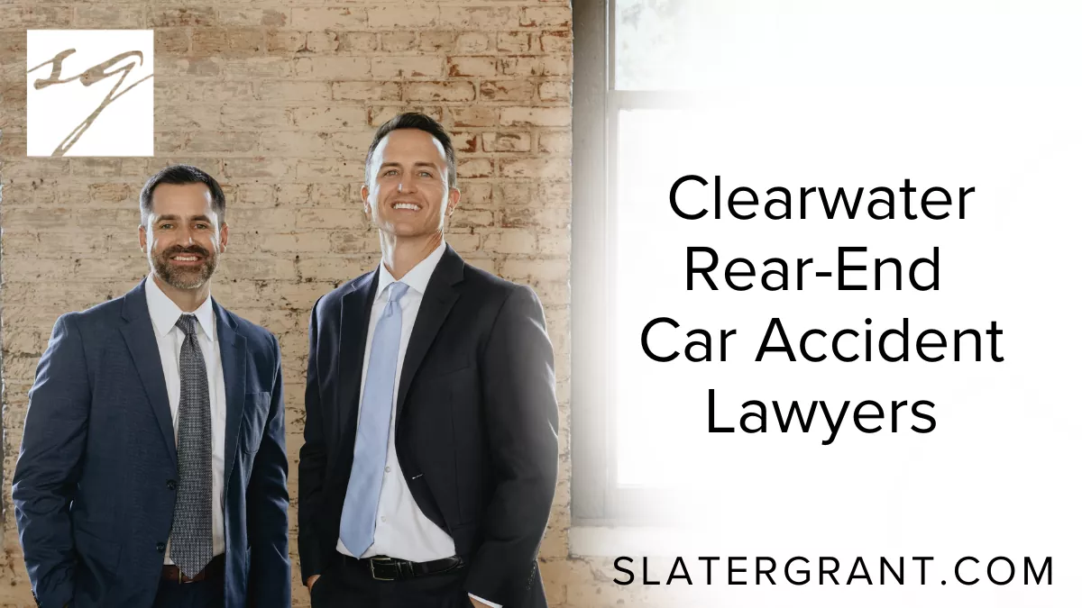 If you or a loved one has been injured in a rear-end collision in Clearwater, you may be facing painful injuries, mounting medical bills, lost wages, and emotional distress. These accidents can change your life in an instant, and dealing with insurance companies or at-fault drivers on your own can feel overwhelming. At Slater | Grant, our experienced Clearwater rear-end car accident lawyers are here to fight for your rights, protect your interests, and help you recover the compensation you deserve.