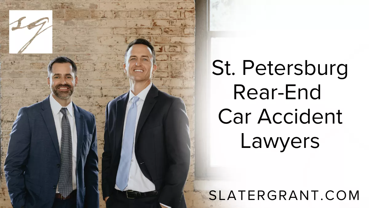 If you were injured in a rear-end collision in St. Petersburg, you are not alone. These types of accidents are among the most common on Florida roads, and their consequences can be devastating. At Slater | Grant, our dedicated St. Petersburg rear-end car accident lawyers have years of experience representing injured victims, securing maximum compensation, and holding negligent drivers accountable. We know the physical, emotional, and financial toll a rear-end crash can cause, and we are here to fight for the justice you deserve.