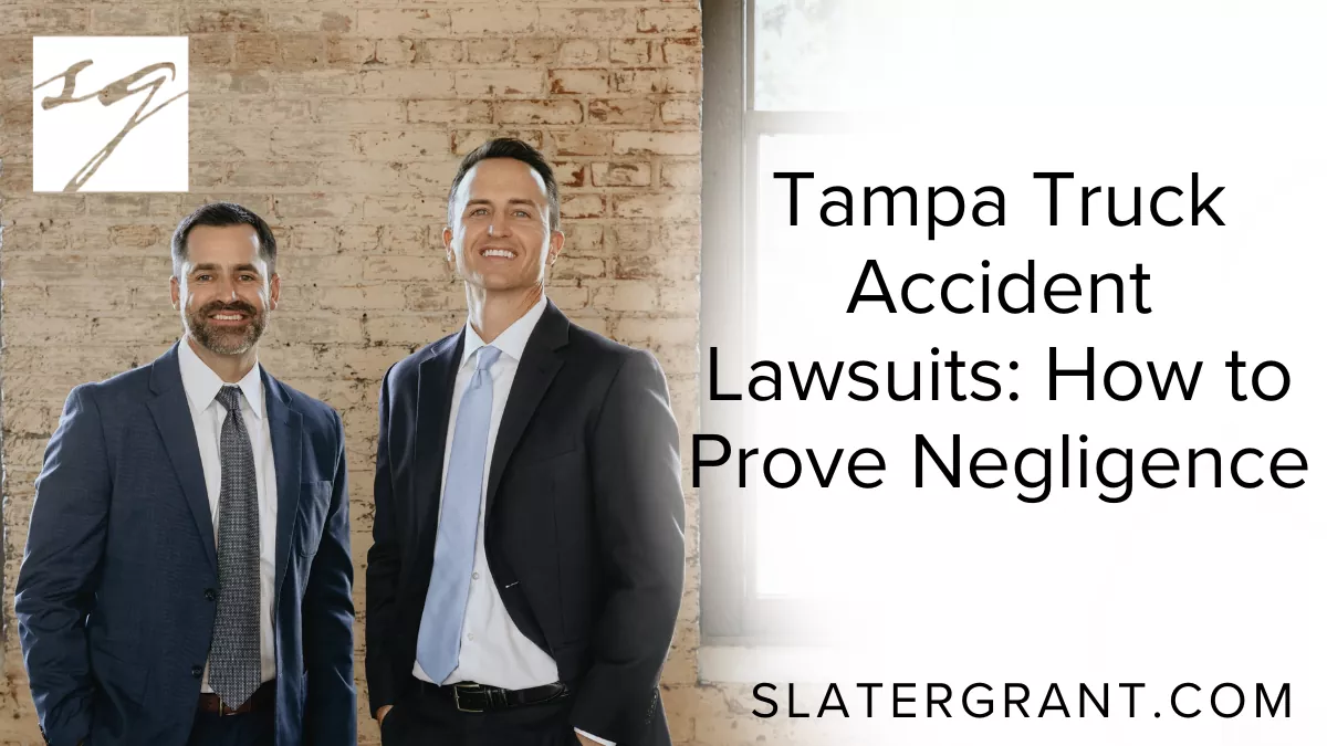 A truck accident can change your life in an instant. Commercial trucks weigh 20–30 times more than the average passenger vehicle, meaning any collision—no matter the speed—can cause catastrophic injuries, permanent disabilities, or even death. If you or a loved one has been injured in a truck accident in Tampa, understanding how to prove negligence is one of the most important steps toward recovering full and fair compensation.