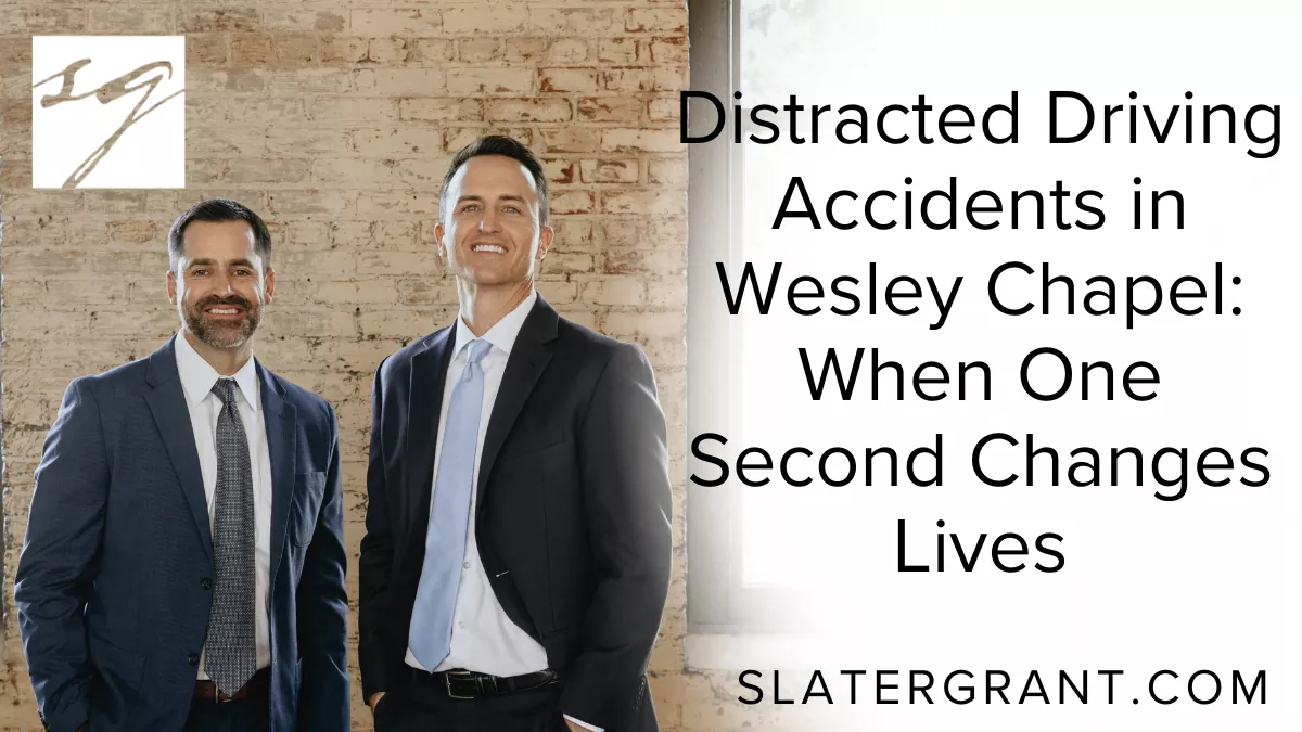 Distracted driving is one of the leading causes of serious and fatal car accidents in Florida. In Wesley Chapel, where traffic continues to increase along State Road 54, State Road 56, Bruce B. Downs Boulevard, and I-75, it takes only one moment of inattention for a driver to cause devastating injuries—or worse.