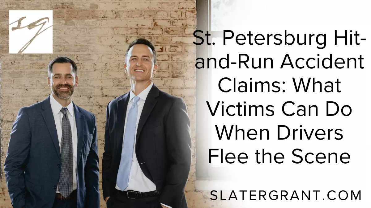 Hit-and-run accidents are among the most traumatic and frustrating crashes a victim can experience. In St. Petersburg—where busy corridors like I-275, US-19, Central Avenue, 4th Street North, and Gandy Boulevard see constant traffic—a driver who causes a crash and then flees the scene leaves victims injured, confused, and unsure where to turn.