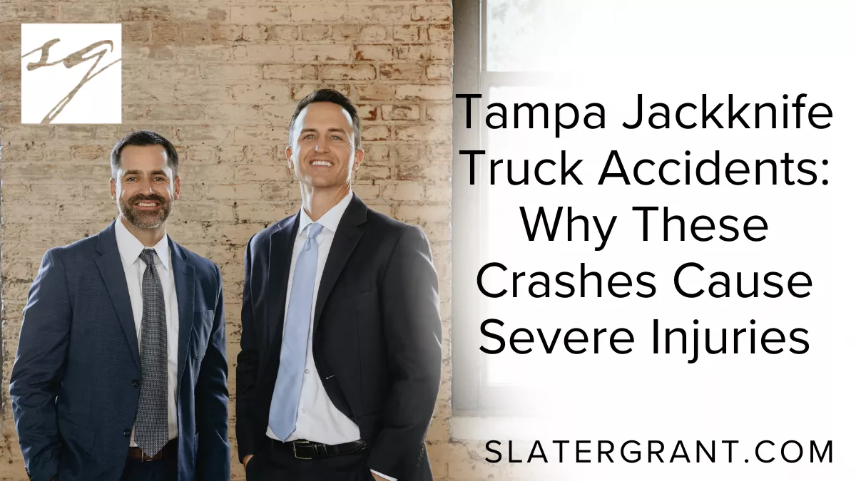 Jackknife truck accidents are among the most dangerous and destructive crashes on Tampa roadways. When a large commercial truck’s cab and trailer fold at an angle—resembling a partially closed pocketknife—the result is often a multi-lane obstruction that leads to catastrophic collisions. These accidents frequently occur on highways such as I-275, I-4, I-75, and the Selmon Expressway, where high speeds and heavy traffic magnify the danger.