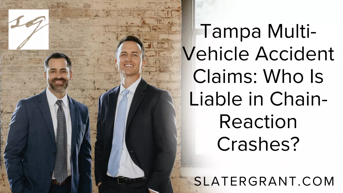 Multi-vehicle accidents—often called chain-reaction crashes or pileups—are among the most complex personal injury cases in Tampa. These accidents frequently occur on heavily traveled roadways such as I-275, I-4, I-75, Dale Mabry Highway, and the Selmon Expressway, where dense traffic, high speeds, and sudden stops can trigger a domino effect involving multiple vehicles.