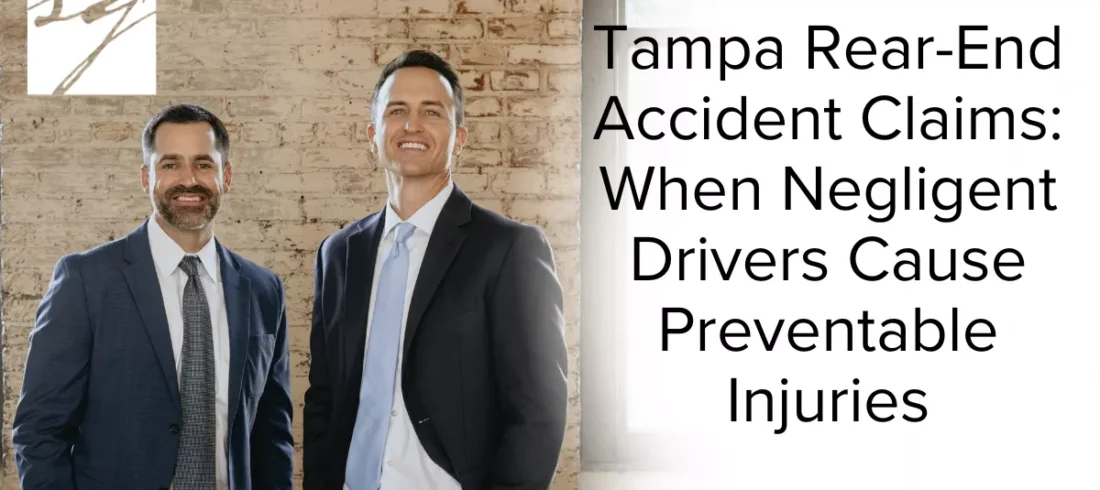 Rear-end accidents are among the most common traffic collisions in Tampa—and also among the most underestimated. While insurance companies often label these crashes as “minor,” rear-end collisions frequently cause serious, long-term injuries that disrupt victims’ lives physically, emotionally, and financially. On busy Tampa roadways like I-275, I-4, Dale Mabry Highway, Hillsborough Avenue, and Kennedy Boulevard, sudden stops, distracted driving, and aggressive traffic patterns make rear-end crashes an everyday danger.