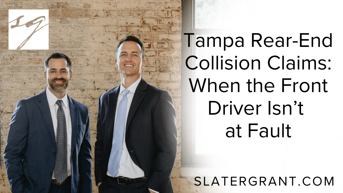 Rear-end collisions are the most common type of car accident in Tampa, occurring daily on congested roads like I-275, Dale Mabry Highway, Hillsborough Avenue, Bayshore Boulevard, and the Selmon Expressway. Many people assume that the rear driver is always at fault—but that is not always true. In reality, rear-end accident claims can be far more complex, especially when sudden stops, mechanical failures, or reckless behavior by the front driver are involved.