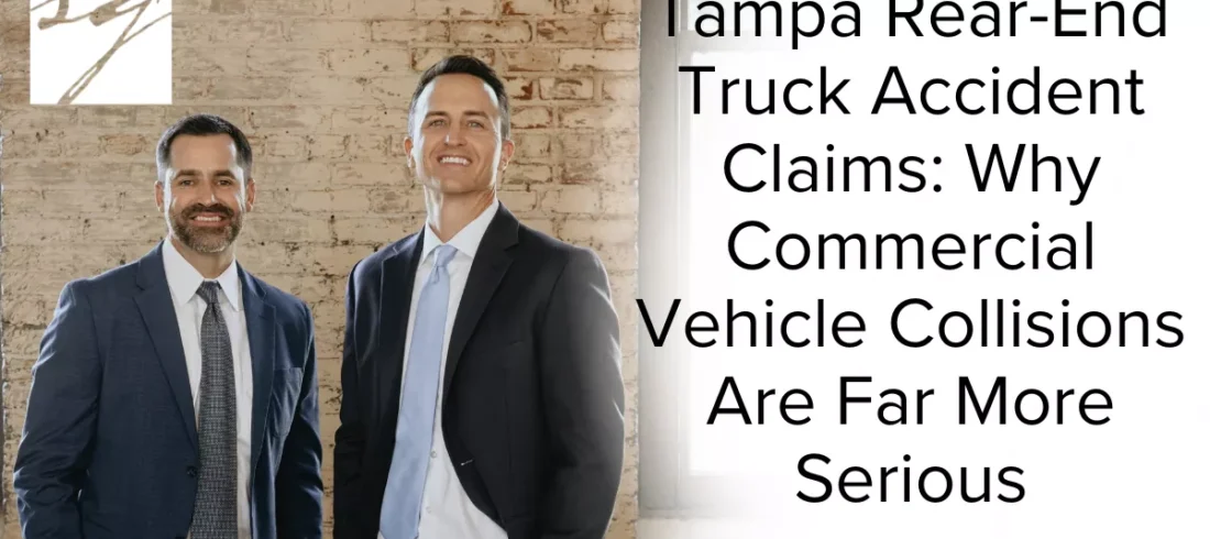 Tampa Rear-End Truck Accident Claims Why Commercial Vehicle Collisions Are Far More Serious Rear-end accidents involving commercial trucks are significantly more dangerous than standard car-to-car collisions. In Tampa, where tractor-trailers and delivery trucks dominate roadways like I-4, I-75, I-275, the Selmon Expressway, and Dale Mabry Highway, a single moment of inattention by a truck driver can lead to catastrophic injuries for occupants of smaller vehicles.