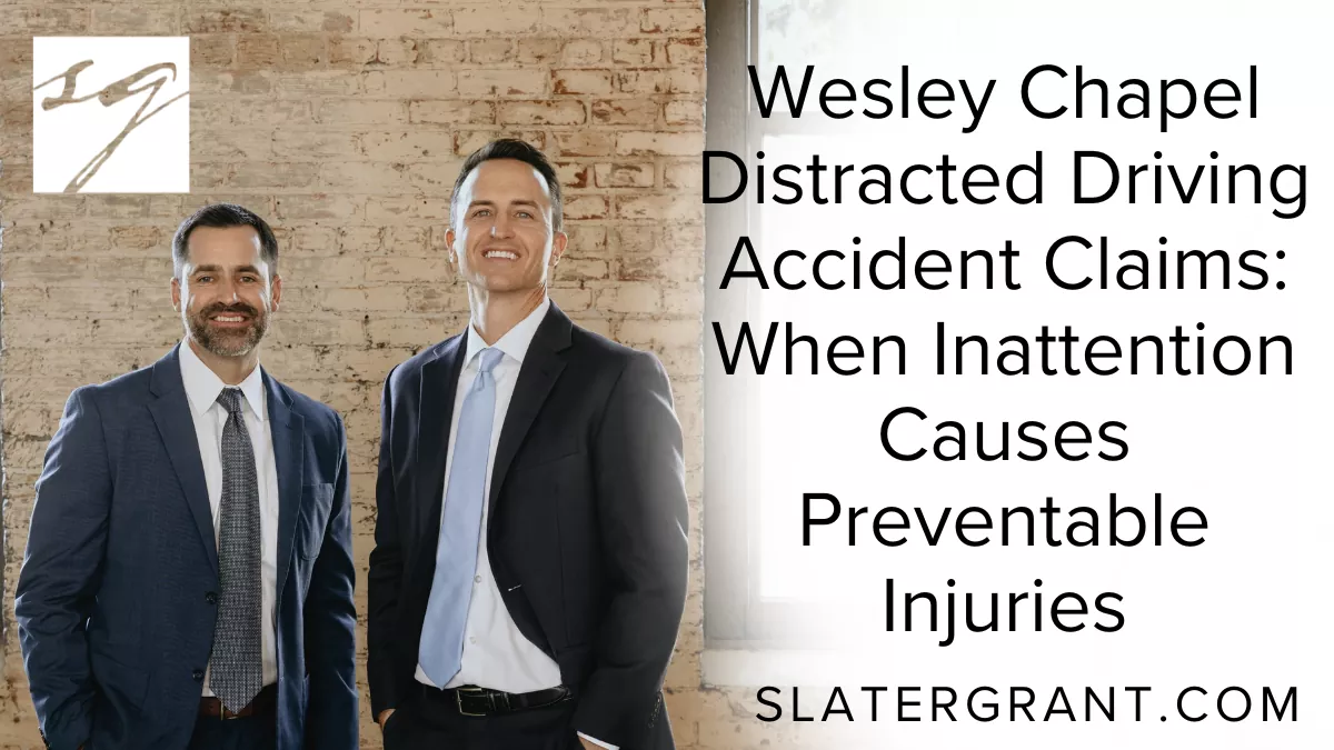 Distracted driving is one of the leading causes of serious car accidents in Florida—and the danger continues to grow. In Wesley Chapel, where traffic is heavy along State Road 54, State Road 56, Bruce B. Downs Boulevard, and I-75, drivers frequently divide their attention between the road and their phones, GPS systems, passengers, or in-car technology. When even a moment of distraction occurs, the results can be devastating.