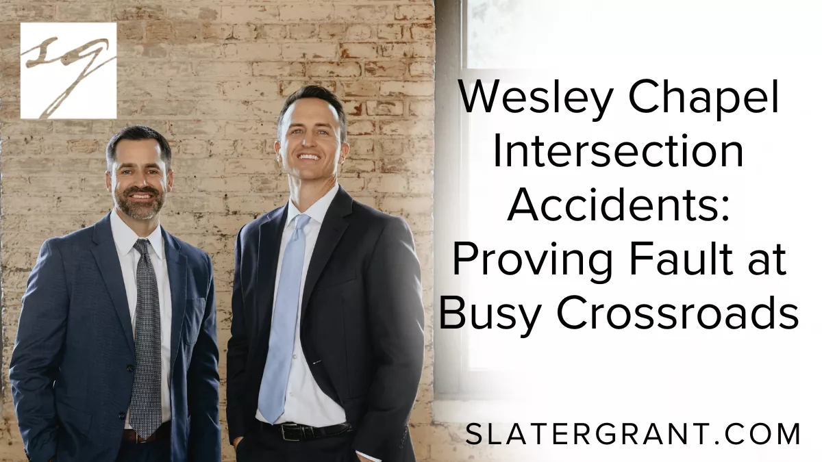 Intersections are some of the most dangerous places on the road—especially in rapidly growing areas like Wesley Chapel. With increased traffic along State Road 54, State Road 56, Bruce B. Downs Boulevard, and busy neighborhood connectors, intersection accidents occur far too often and frequently result in serious injuries. These crashes are also among the most hotly disputed when it comes to fault.