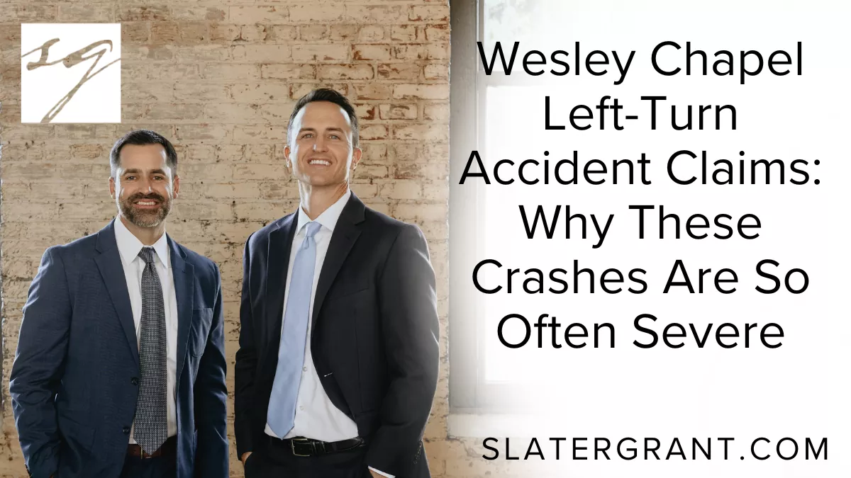 Left-turn accidents are some of the most dangerous and disputed collisions on Florida roadways. In Wesley Chapel, where traffic is heavy along State Road 54, State Road 56, Bruce B. Downs Boulevard, and I-75, left-turn crashes occur daily at busy intersections and commercial corridors. When a driver misjudges speed, ignores oncoming traffic, or rushes through a turn, the resulting collision can be catastrophic.