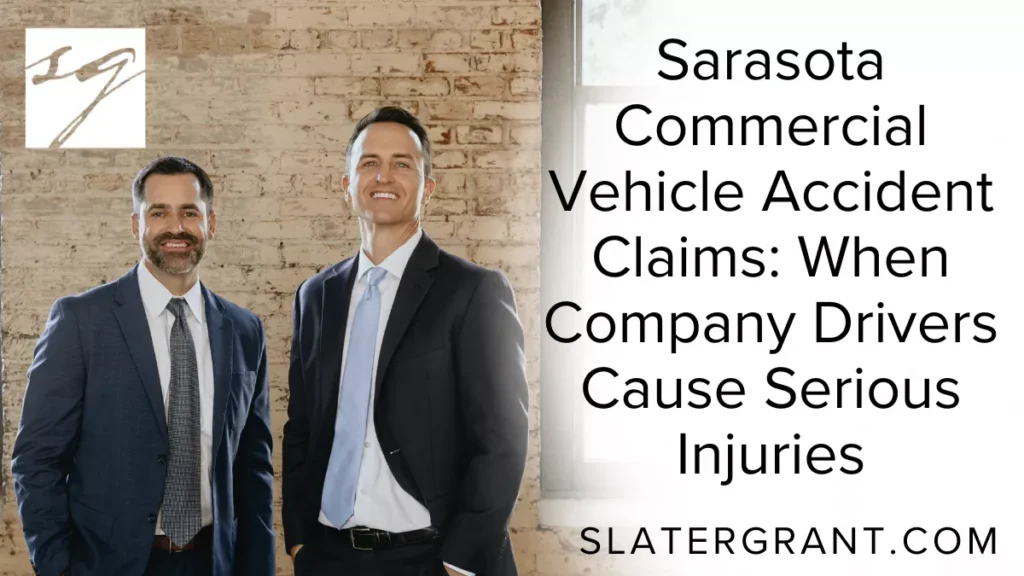 Commercial vehicles are a constant presence on Sarasota roads. Delivery vans, service trucks, construction vehicles, and fleet cars travel daily along US-41 (Tamiami Trail), Fruitville Road, Bee Ridge Road, Clark Road, and I-75. While these vehicles support local businesses and infrastructure, they also present serious dangers when drivers are distracted, fatigued, improperly trained, or pressured to meet deadlines.